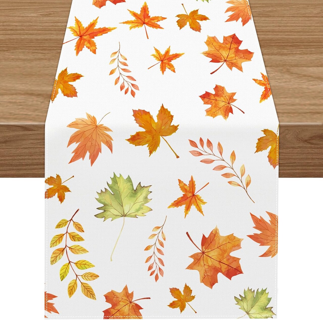 Fall Table Runner - Maple Leaf Table Runner (Yellow) 13.8 x 72 inch